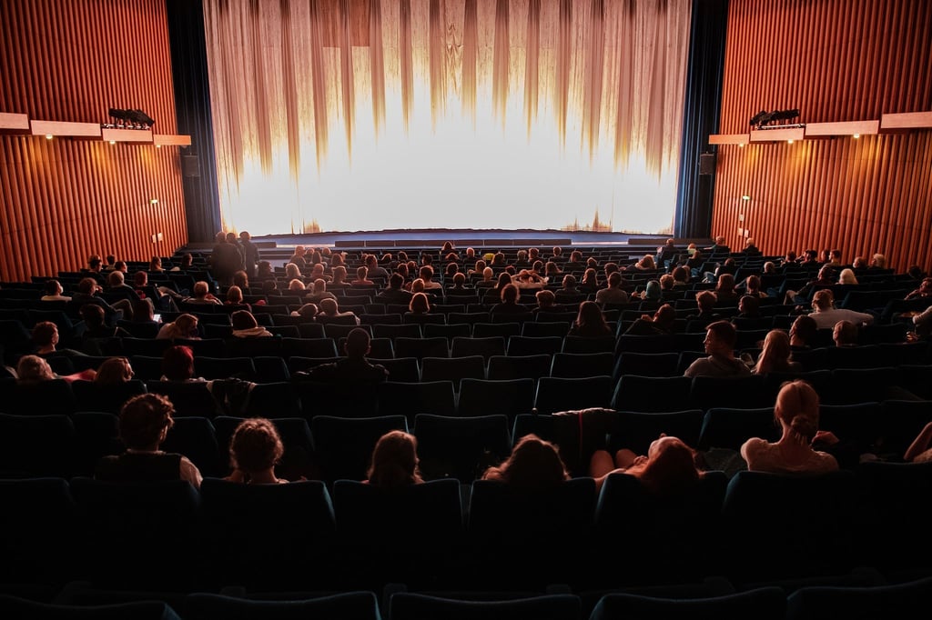 Filmfans sitzen im Saal des Kino International und warten auf den Beginn des Films "Nomadland".
