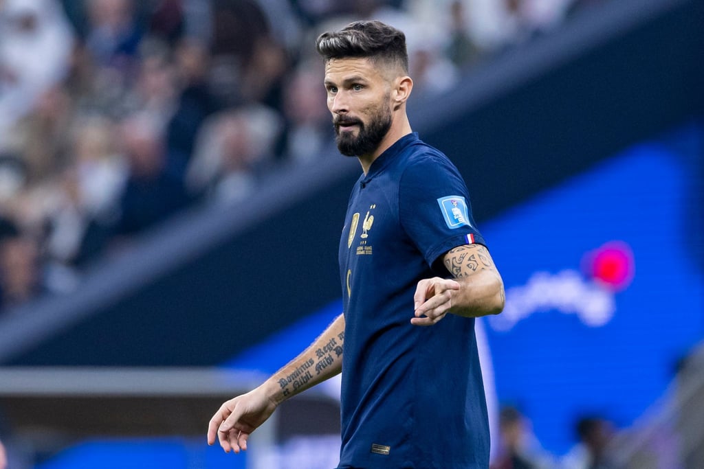 Frankreichs Olivier Giroud auf dem Spielfeld.