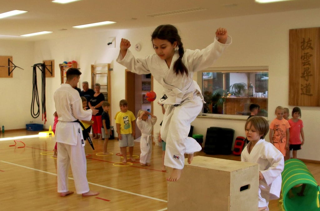 Bei dem „Hatsuun Jindo“ Karate-Club in Magdeburg erwerben die Kinder bei Einschulung ihr Wichteldiplom.