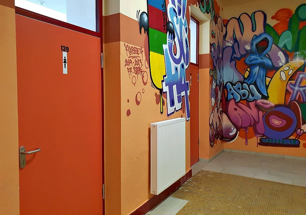 Die neuen Toiletten in der Kastanienschule Köthen