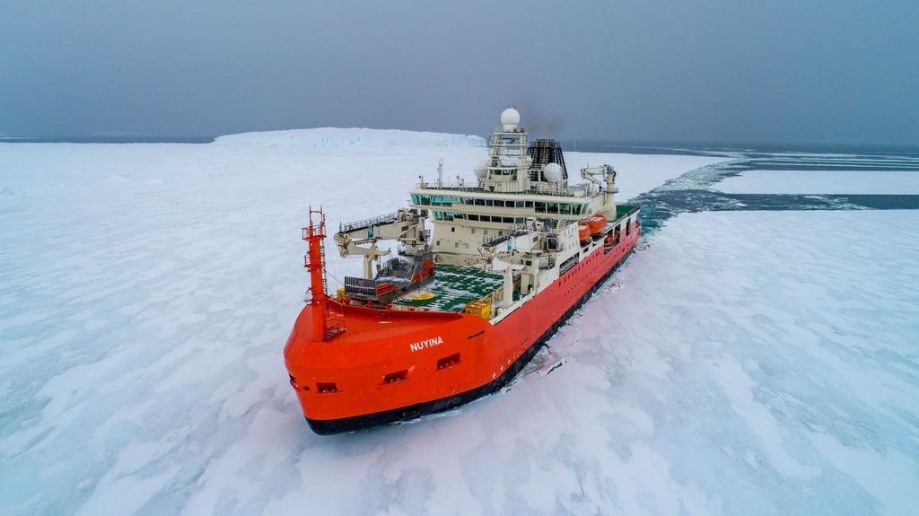 Hat die erkrankte Person erfolgreich evakuieren können: der australische Eisbrecher „RSV Nuyina“.