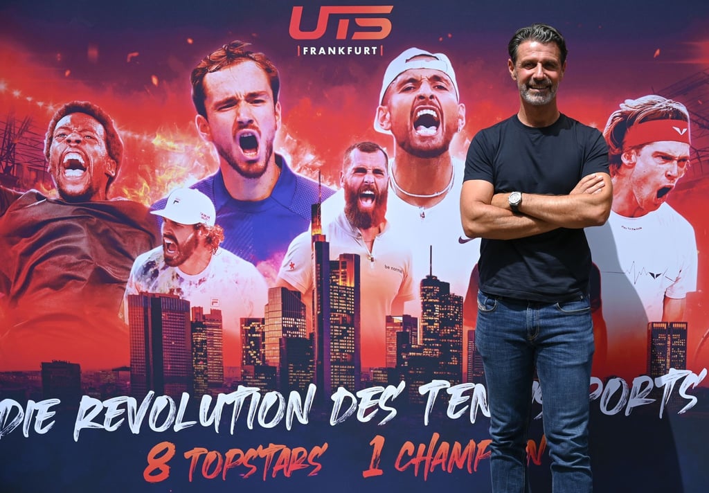 Tennis-Starcoach Patrick Mouratoglou wirbt für den Ultimate Tennis Showdown (UTS).