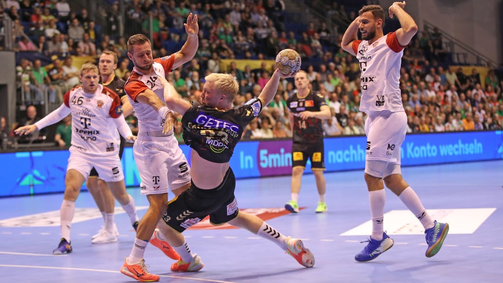 Magnus Saugstrup blieb gegen Telekom Veszprém ohne Torerfolg. Verdient musste sich der Kreisläufer mit dem SCM mit 28:33 geschlagen geben.