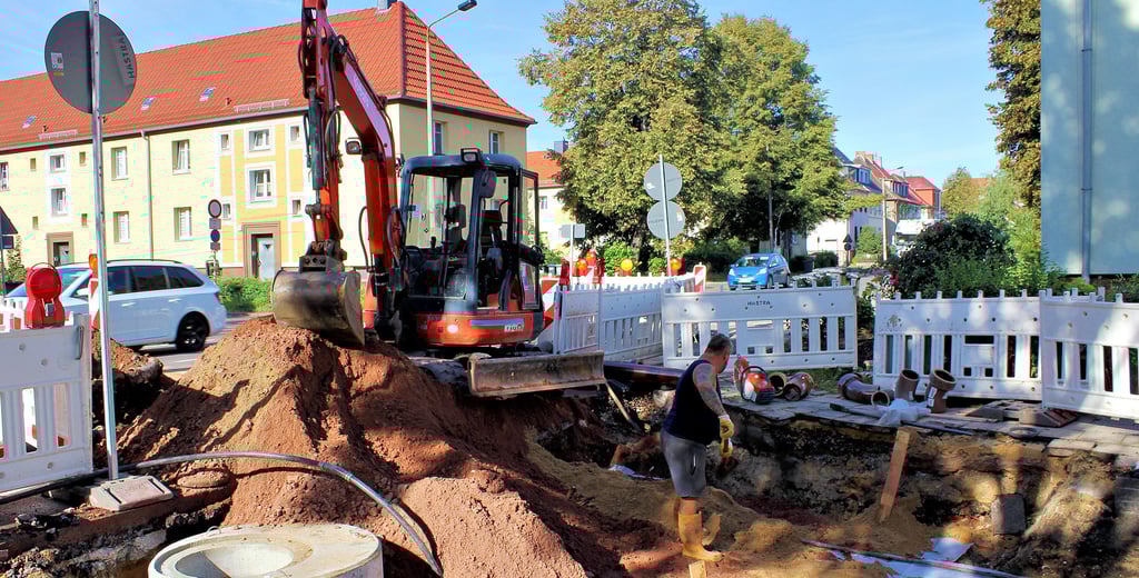 Wegen einer Baustelle in der Erich-Grün-Straße ist ein Teil der Gerikestraße gesperrt.