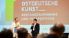 Zwei für die Ost-Kunst: Moritzburg-Direktor Thomas Bauer-Friedrich und Patricia Werner, Chefin der Ostdeutschen Sparkassenstiftung