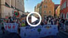 Friday for Future hat auch in Halle zum globalen Klimastreik aufgerufen. Am Nachmittag zogen die Demonstranten durch die Innenstadt von Halle.