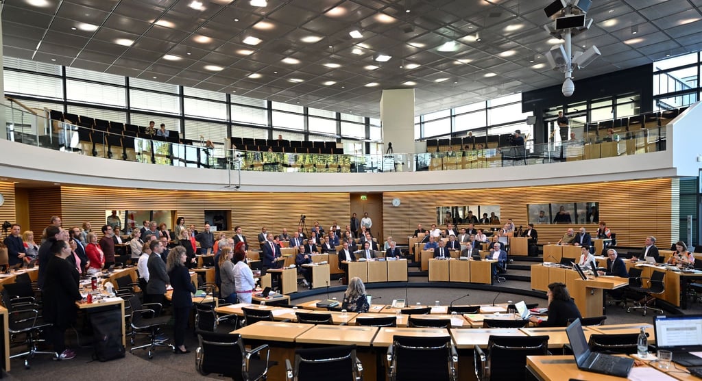 Der Plenarsaal des Thüringer Landtags.