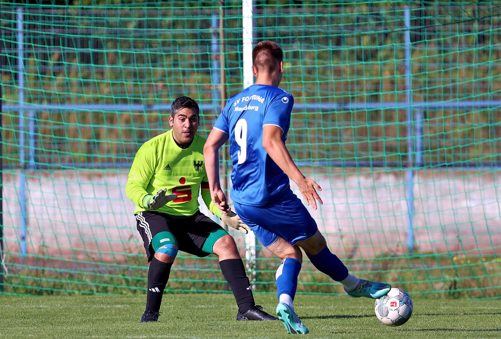 Völlig frei: Fabian Karow ließ beim zweiten Treffer der Fortunen Keeper Nathan Ghazbaf keine Chance. In der ersten Halbzeit hatte der MSC den Gästen noch mehr als Paroli geboten.