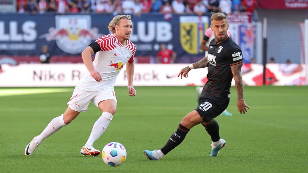 Feiner Pass: Emil Forsberg leitete das 1:0 von Xavi Simons ein.