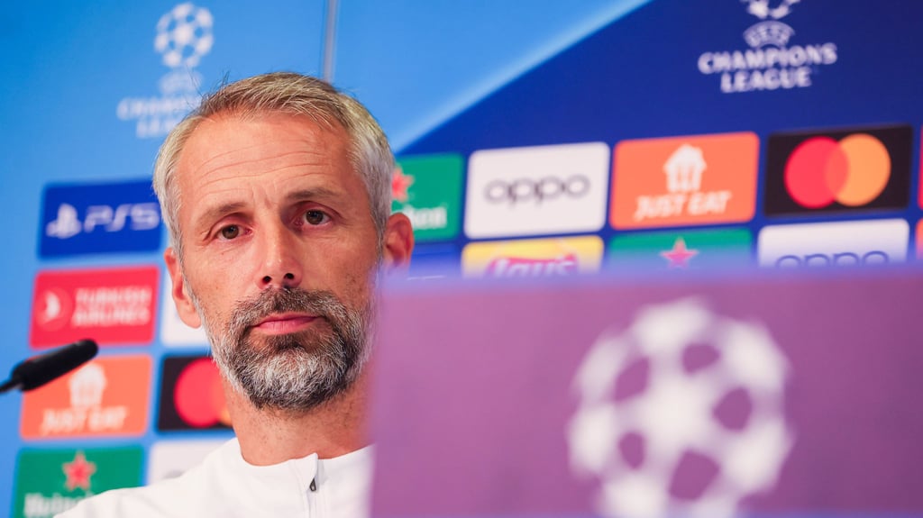 RB-Trainer Marco Rose auf der PK vor dem Champions-League-Duell mit Young Boys Bern