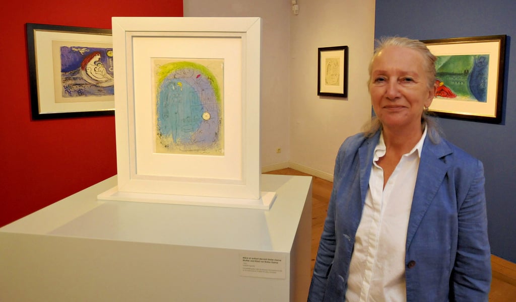 Andrea Fromm kuratierte für Apolda die „Marc Chagall“-Wiederholungsschau wie schon vor drei Jahren die „Premieren“-Ausstellung.