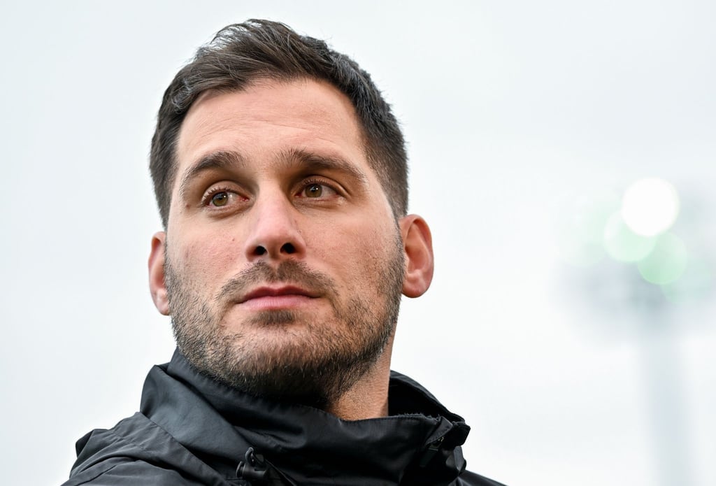 Leipzigs Trainer Saban Uzun im Stadion.