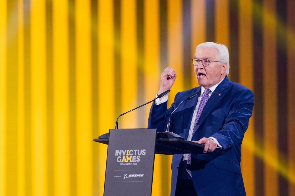 Bundespräsident Frank-Walter Steinmeier spricht.