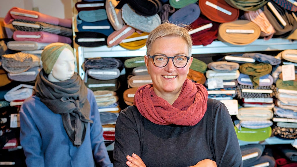 Schneiderin Manuela Fiebig organisiert den Naumburger Kunsthandwerkermarkt.