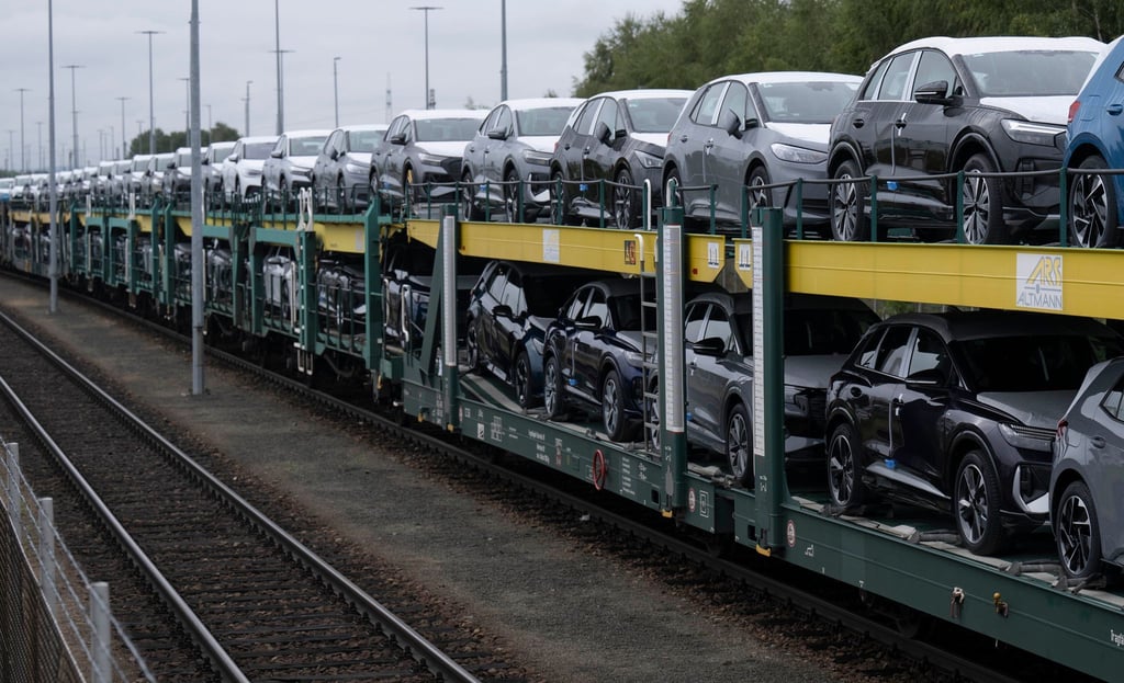 Bereit zur Auslieferung: E-Autos von VW in Zwickau.