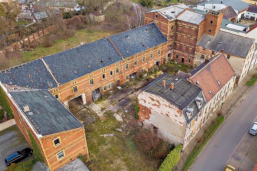 Blick auf die alte Getreidemühle an der Hagenstraße in Gommern.