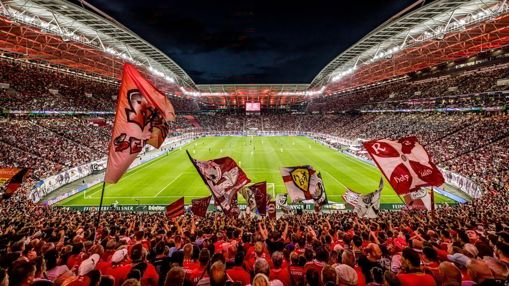 Die Red Bull Arena in Leipzig.