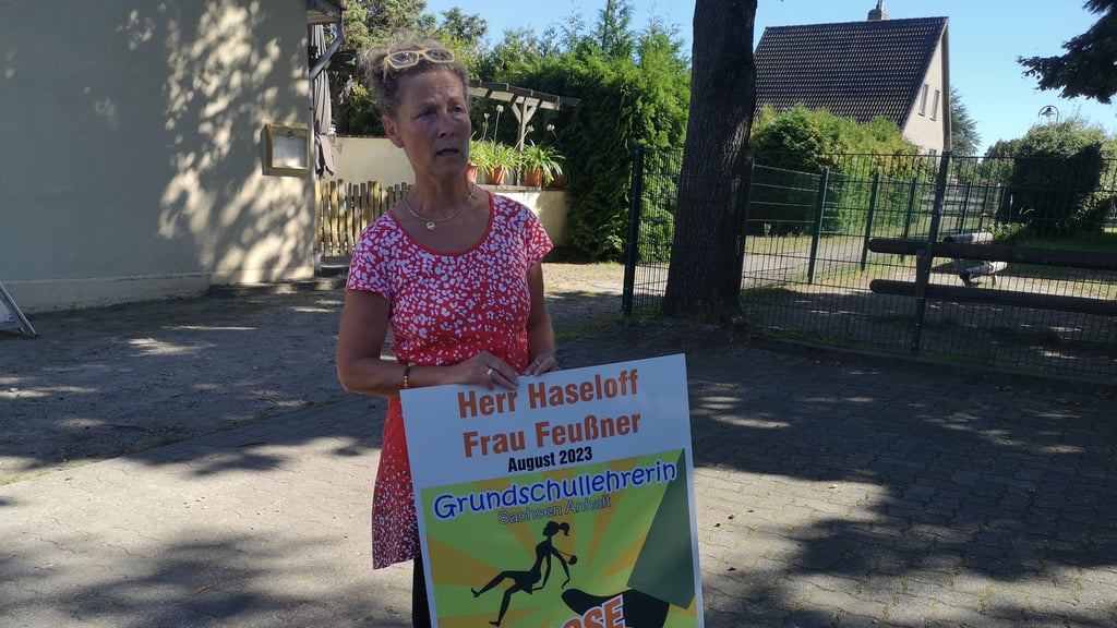 Birgit Pitschmann wollte mit Bildungsministerin Eva Feußner sprechen, doch dazu kam es nicht.