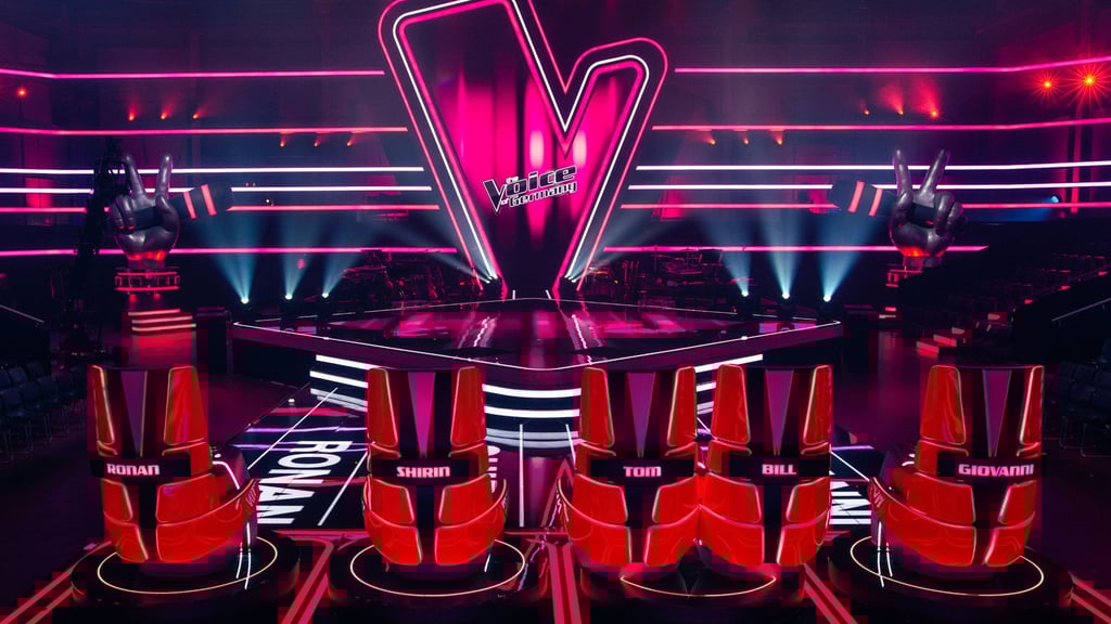 Die Studiokulisse für „The Voice of Germany“.