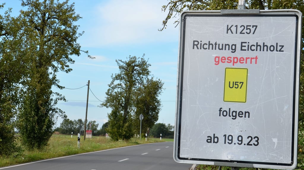 Die K 1257 zwischen Leps und Eichholz ist wegen der Sanierung der Straße voll gesperrt.