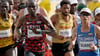 Läufer in Aktion mit Amanal Petros (2.v.r.) aus Deutschland und Eliud Kipchoge (2.v.l.) aus Kenia.