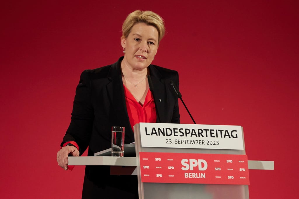 Berlins SPD-Landesvorsitzende und Wirtschaftssenatorin Franziska Giffey.