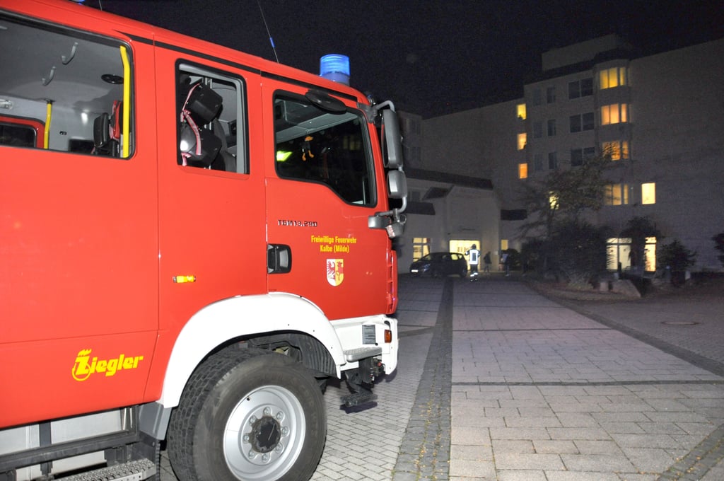 Feuerwehreinsatz an der Median-Klinik in Kalbe.