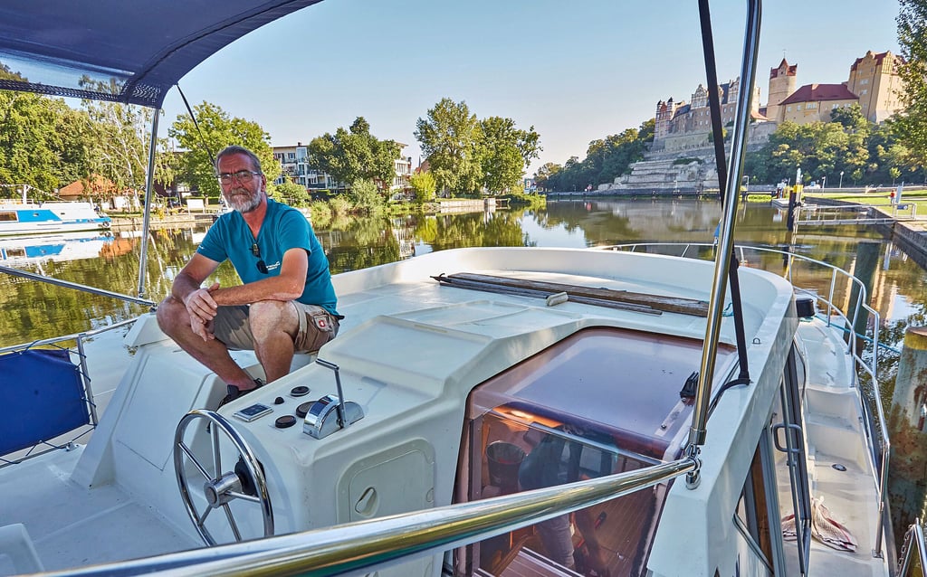 Boris Funda vermietet Boote auf der Saale in Bernburg, für 2024 will er seine Flotte sogar erweitern.