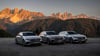 Alle angetreten: Die E-Klasse bietet Mercedes als Stufenheck-Limousine, All-Terrain und als T-Klasse-Kombi an (von links).