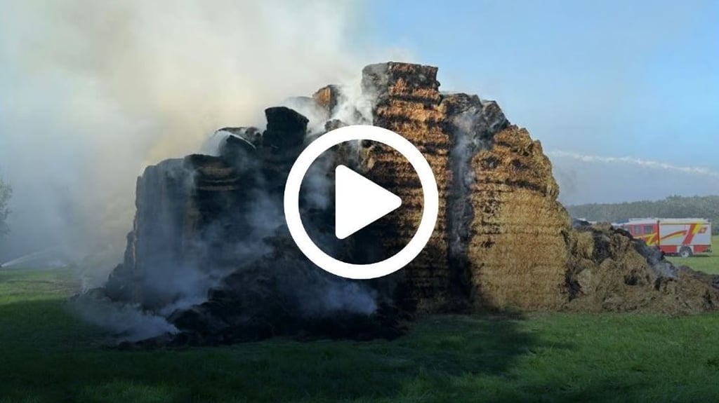 Brand von 200 Heuballen in Boos.
