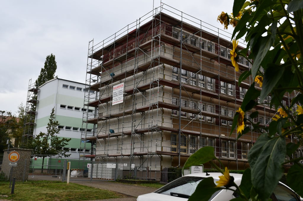 Eine Grundschule in Magdeburg wird saniert.