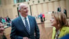 Dietmar Woidke (l, SPD), Ministerpräsident von Brandenburg, und Malu Dreyer (SPD), Ministerpräsidentin von Rheinland-Pfalz.