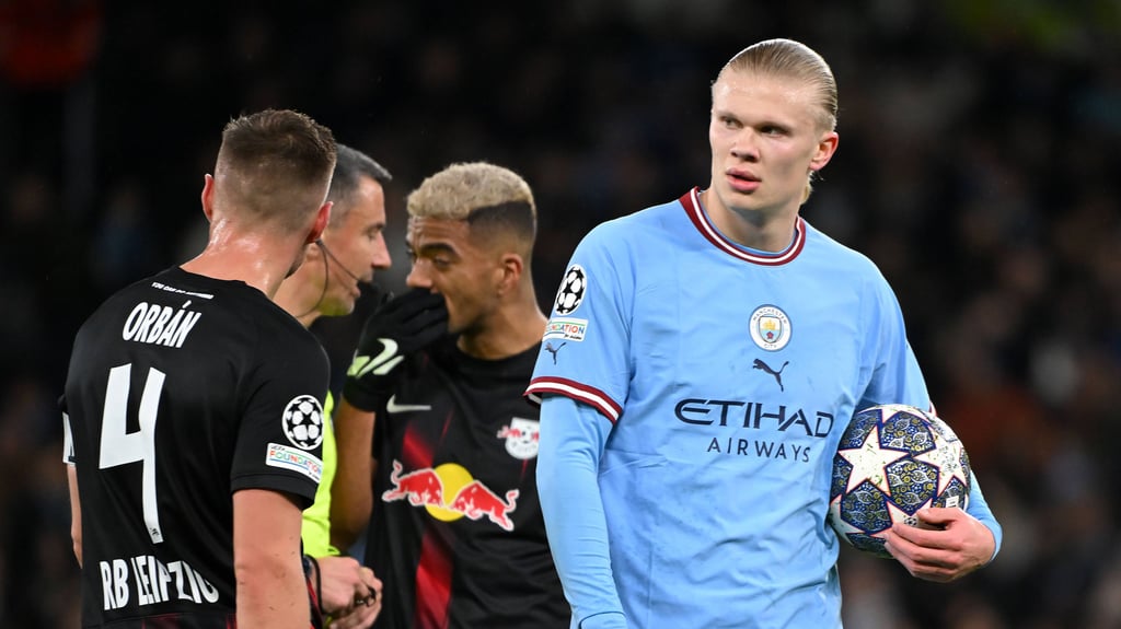 Manchester Citys Torjäger Erling Haaland trifft sehr gerne gegen RB Leipzig - auch am Mittwochabend in der Red-Bull-Arena?