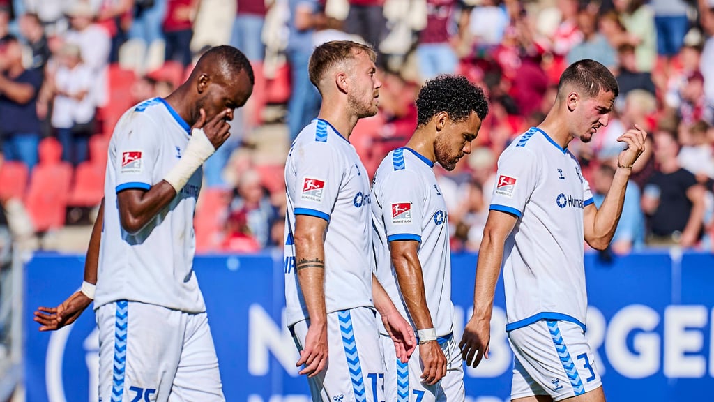 Ratlose Gesichter beim 1. FC Magdeburg nach der verdienten 0:1-Niederlage beim 1. FC Nürnberg.