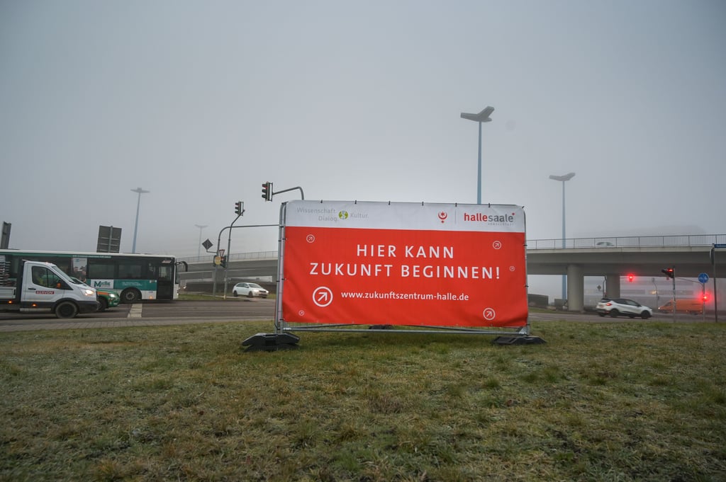 Große Pläne: Am Riebeckplatz in Halle sollen das Zukunftszentrum und ein Luxus-Hotel entstehen.