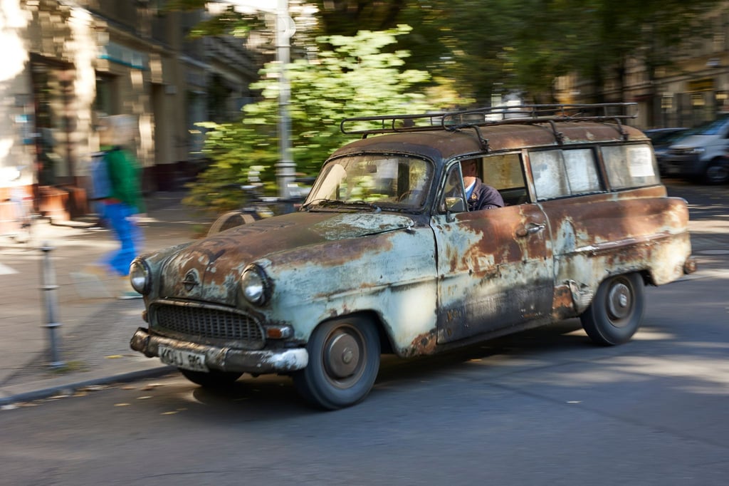 Alt, „optisch nicht sehr schön“, aber fahrtüchtig: der Opel Olympia Caravan von 1956 von Hanns-Lüdecke Rodewald.
