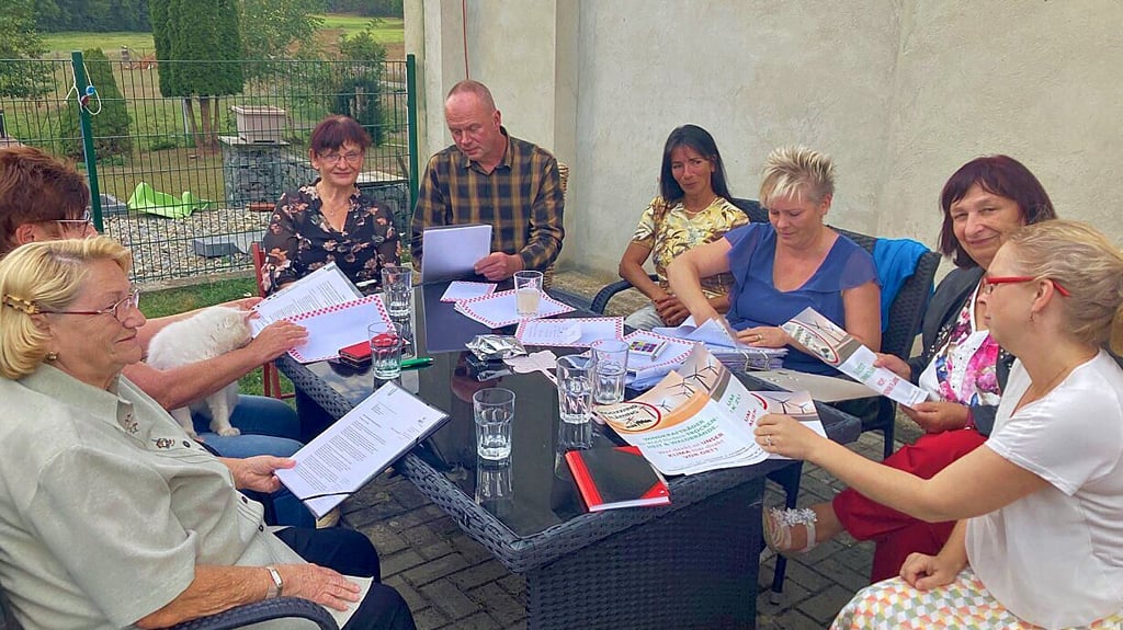 Arbeitstreffen des Vereins Gegenwind Fläming in Wörpen.