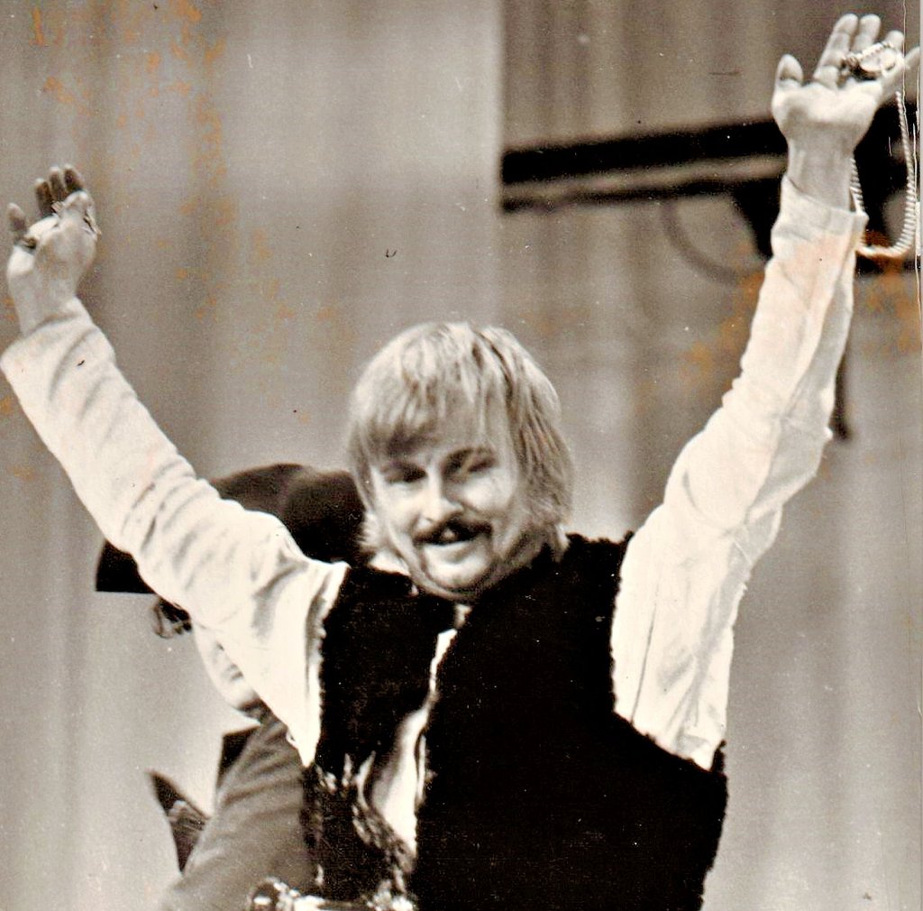 Frank Hofmann im Oktober 1973 als Schweizer in Friedrich Schillers „Die Räuber“.
