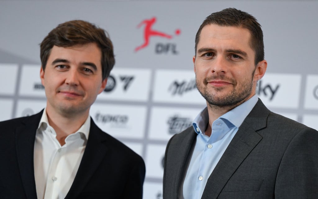Steffen Merkel (l) und Marc Lenz sind die beiden Geschäftsführer der DFL.