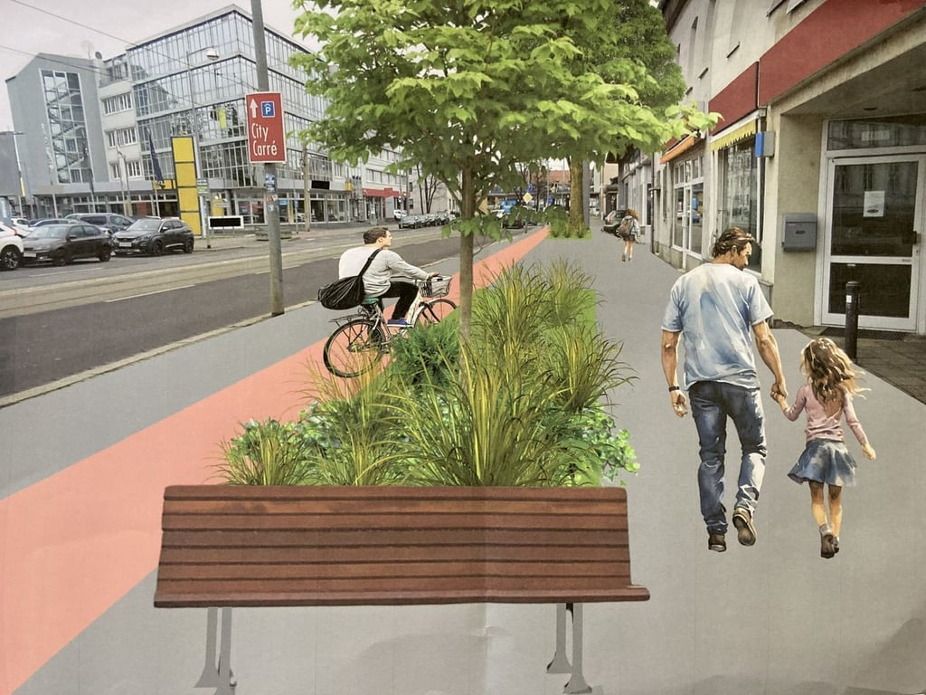 Ein weiterer Eindruck von der möglichen Gestaltung der Halberstädter Straße.