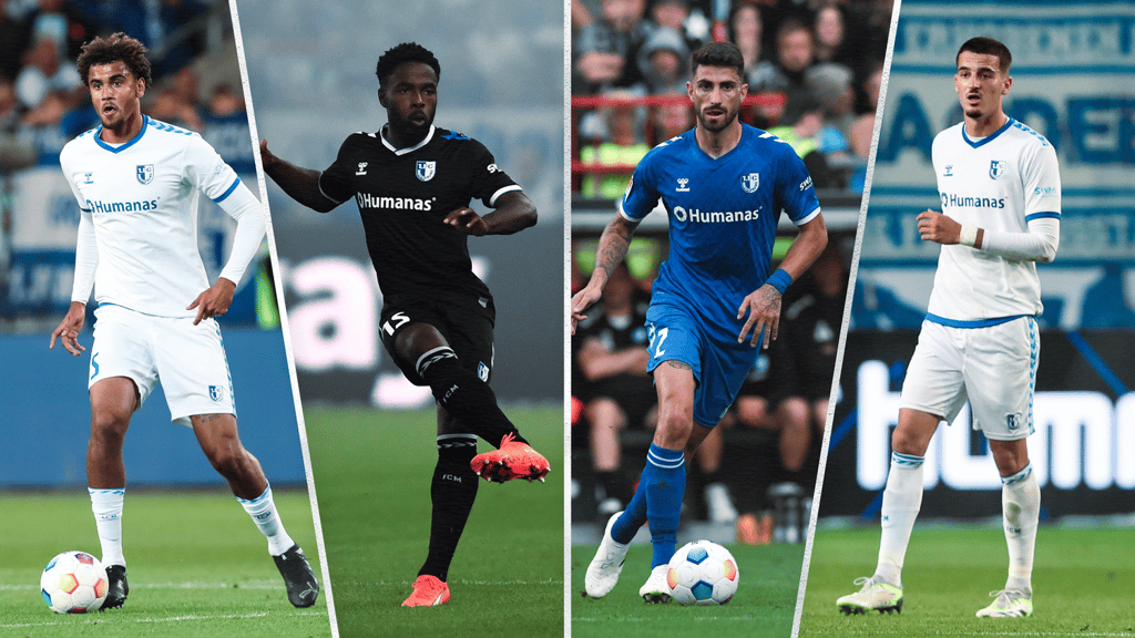 Jamie Lawrence, Daniel Heber, Cristiano Piccini und Andi Hoti kämpfen in dieser Saison um einen Stammplatz in der Innenverteidigung des 1. FC Magdeburg.