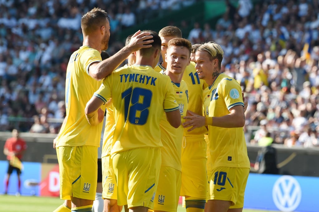 Das ukrainische Nationalteam trifft in Leverkusen auf Italien.
