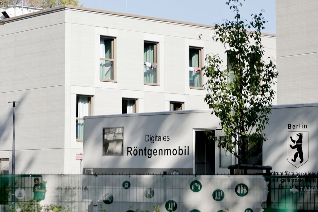 Ankunftszentrum für Asylbewerber in Reinickendorf.