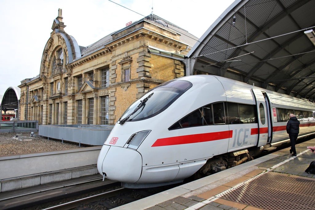 Die Frau wollte den ICE im Hauptbahnhof Halle nicht verlassen.