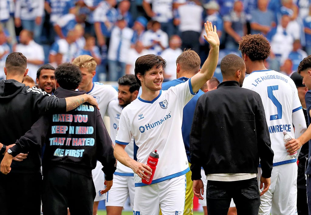 Stärkt das FCM-Zentrum: Jean Hugonet. Der Franzose traf zweimal und gewann 60 Prozent seiner Kopfballduelle in Liga zwei.