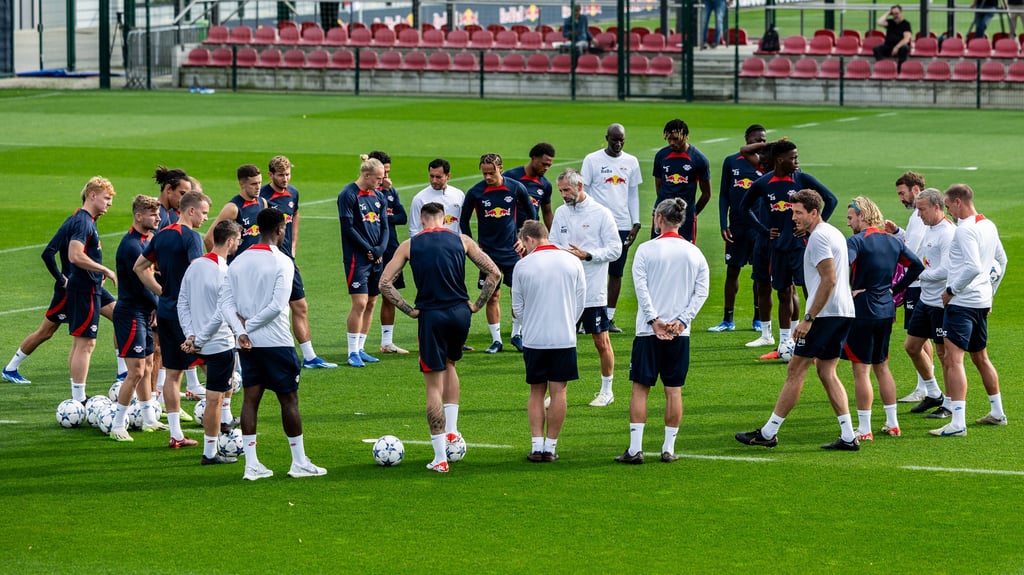 Beim Öffentlichen Training von RB Leipzig am 17. Oktober am Cottaweg wird rund die Hälfte des Profikaders fehlen.