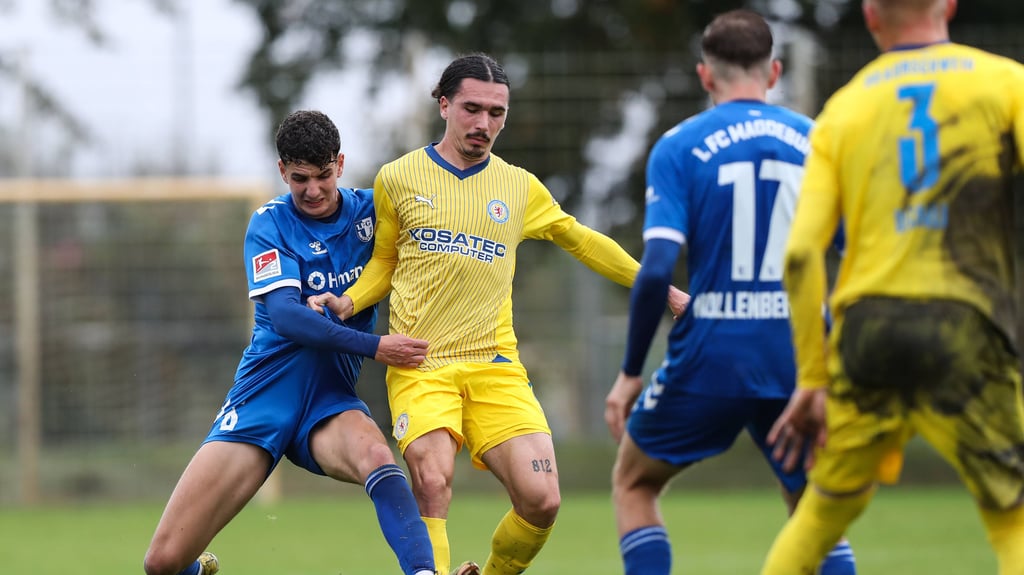 Cristiano Piccini (l.) und Daniel Elfadli vom 1. FC Magdeburg: Beeindruckende Quote.
