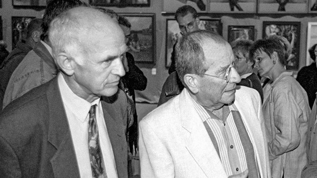 Klaus Höpcke (links) und der Maler Willi Sitte 1999 in Weimar
