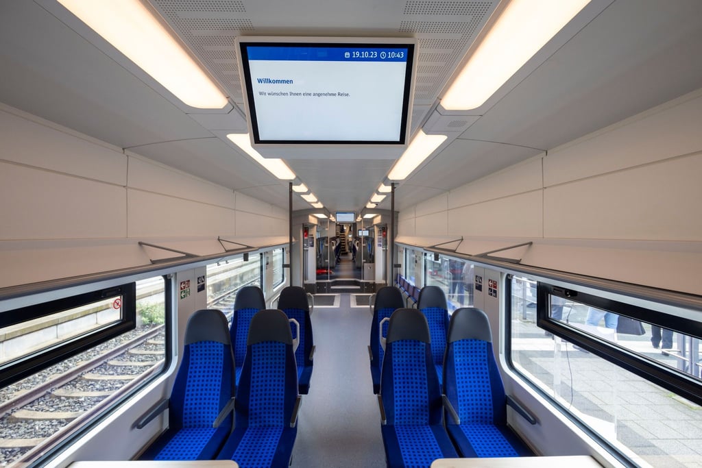 Am Bahnhof Bamberg wurden die neuen Doppelstockzüge des Franken-Thüringen-Express vorgestellt.