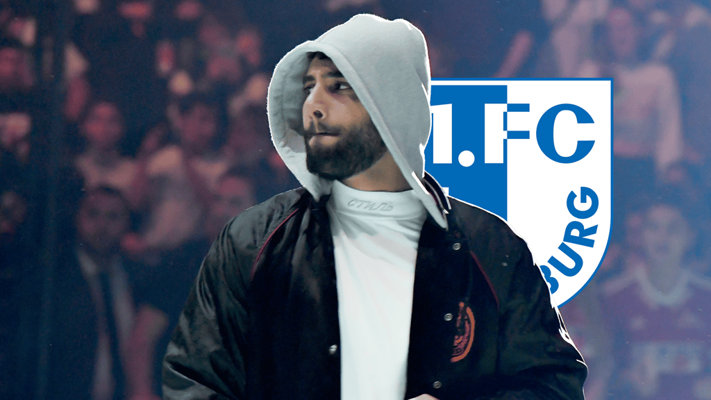 Der Musiker 'Samra' bekennt sich zum 1. FC Magdeburg. Den Club besucht der Rapper häufig im Stadion.